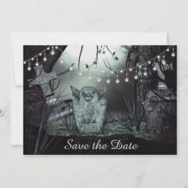 Invitación de boda para guardar la fecha con cemen