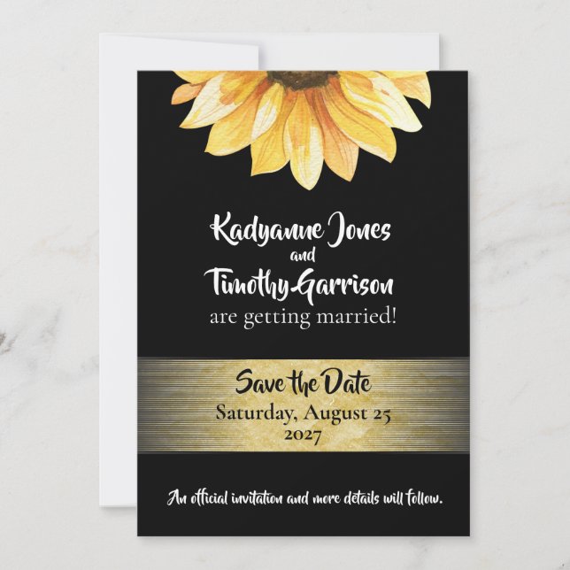 Invitación de boda para guardar la fecha con giras (Anverso)