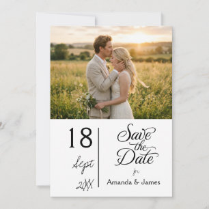 Invitación de Boda para Guardar la Fecha con Puest