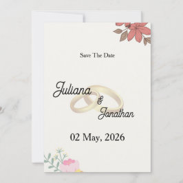 Invitación de boda para guardar la fecha con veget