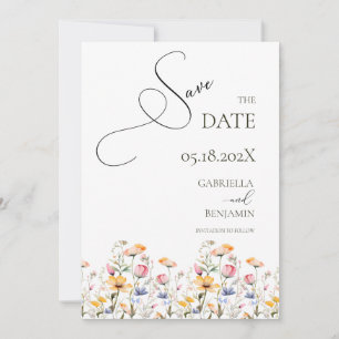 Invitación de boda para guardar la fecha de la pra