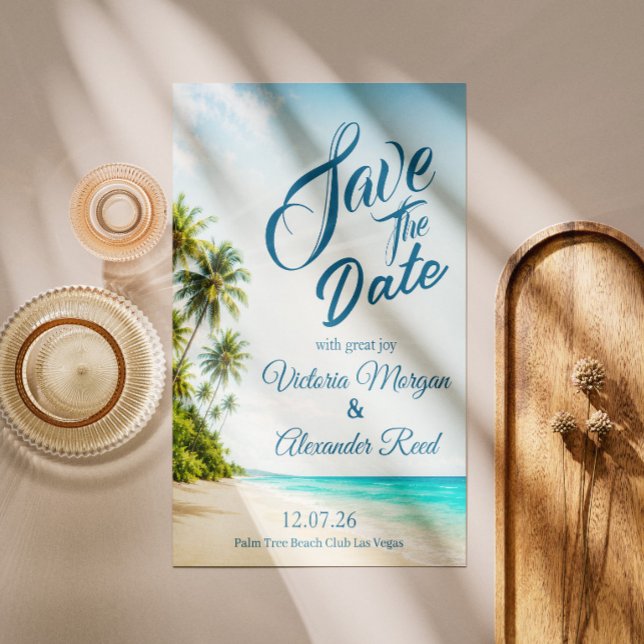 Invitación de boda para guardar la fecha de Playa  (Subido por el creador)