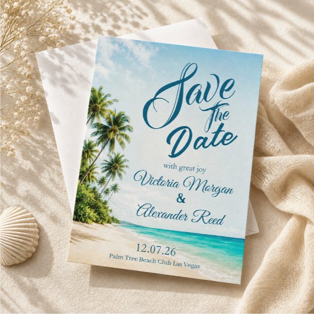 Invitación de boda para guardar la fecha de Playa  (Subido por el creador)