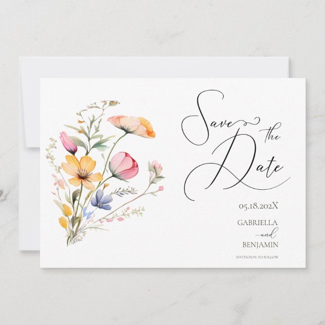 Invitación de boda para guardar la fecha de prader (Anverso)
