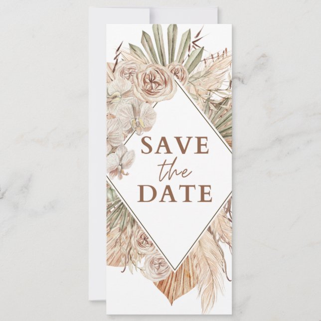 Invitación de boda para guardar la fecha en acuare (Anverso)