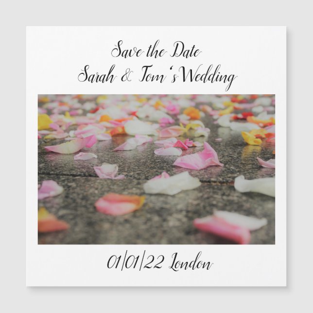 invitación de boda para guardar la fecha imán conf (Anverso)
