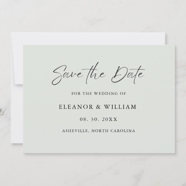 Invitación de boda para guardar la fecha minimalis (Anverso)