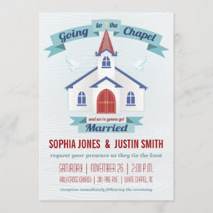 Invitación de boda para ir a la capilla