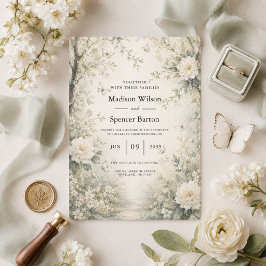 Invitación de boda para jardín de primavera Maripo