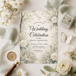 Invitación de boda para jardín de primavera Maripo