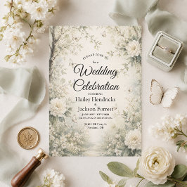Invitación de boda para jardín de primavera Maripo