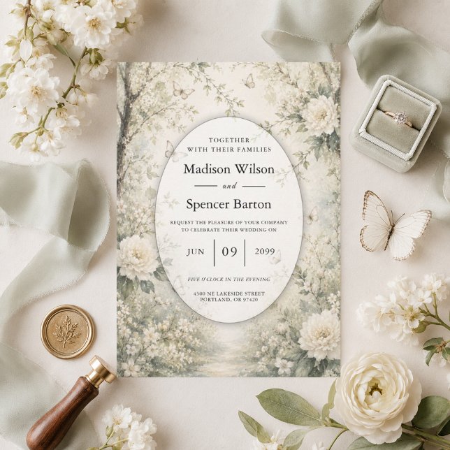 Invitación de boda para jardín de primavera Maripo (Subido por el creador)