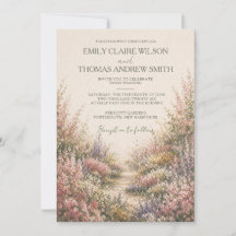 Invitación de Boda para Jardín Romántico