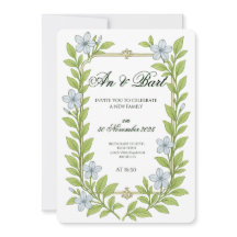 Invitación de boda para mayores estilo floral