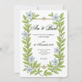 Invitación de boda para mayores estilo floral