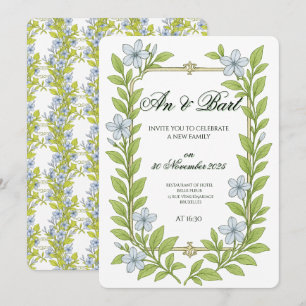 Invitación de boda para mayores estilo floral