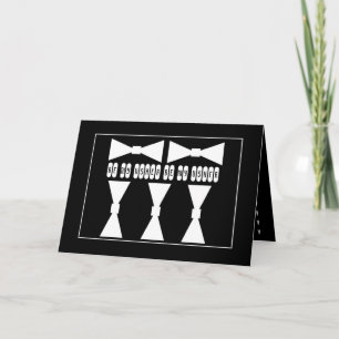 Invitación de boda para mi ujier - Corbatas de moñ