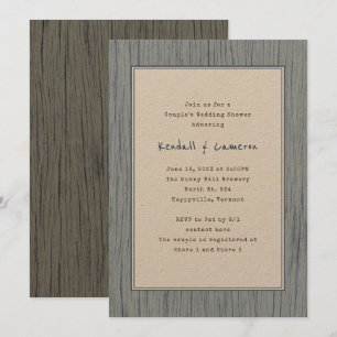 Invitación de boda para parejas con textura de mad