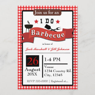 Invitación de boda para parejas de BBQ de barbacoa