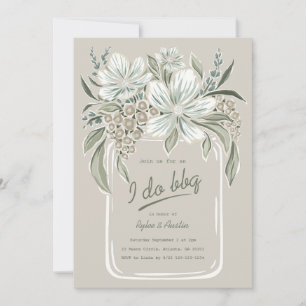 Invitación de boda para parejas de BBQ Rustic I Do