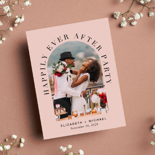 Invitación de boda para recepción con foto de Arco