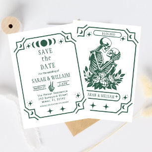 invitación de boda para salvar la fecha gótica tar