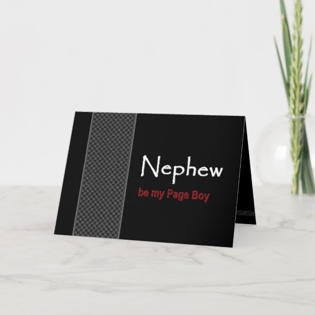 Invitación de boda para sobrino paje (Anverso)
