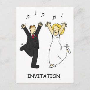 Invitación de boda pareja bailando