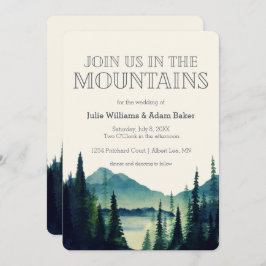 Invitación de Boda/partido de montaña