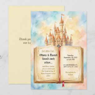 Invitación de boda Pastel Castillo de Cuento de Ha