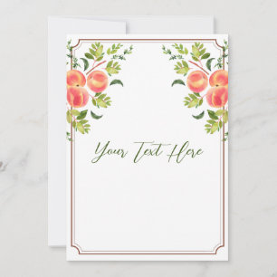 Invitación de boda Peach Tree 5x7"