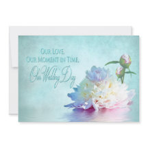 INVITACIÓN DE BODA - Peonía elegante y reflexión