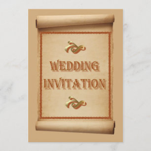 Invitación de boda Pergamino de boda