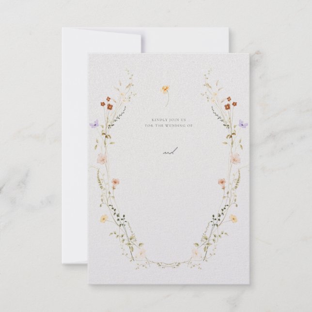 Invitación de boda personalizable (Anverso)