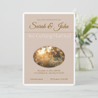 Invitación de boda personalizable: elegante y simp