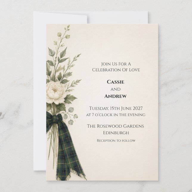 Invitación de boda personalizada (Anverso)