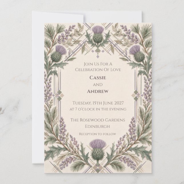 Invitación de boda personalizada (Anverso)