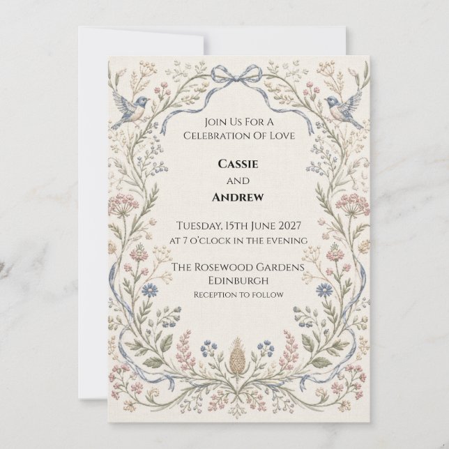 Invitación de boda personalizada (Anverso)