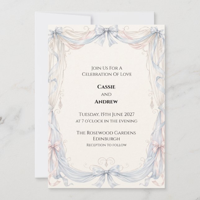 Invitación de boda personalizada (Anverso)