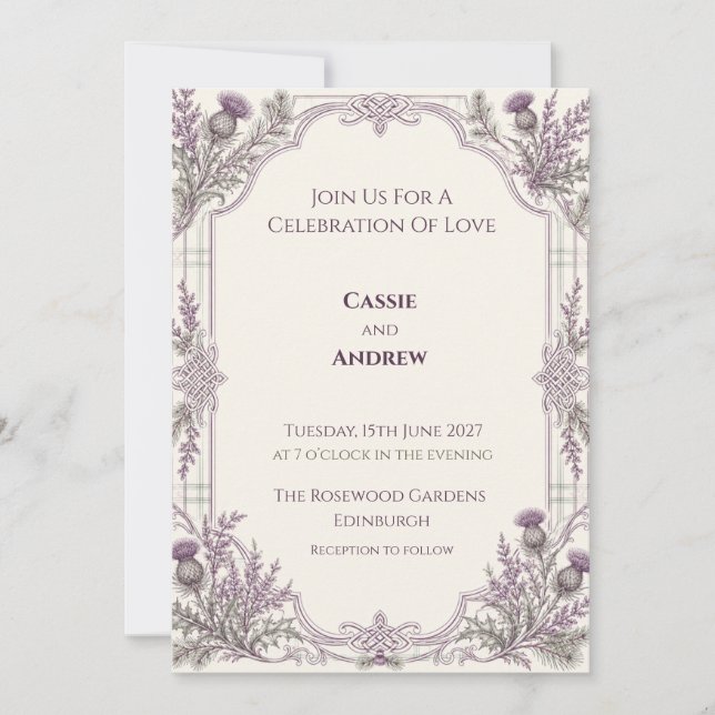 Invitación de boda personalizada (Anverso)