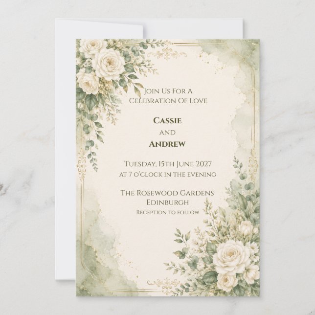 Invitación de boda personalizada (Anverso)