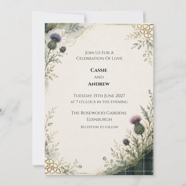 Invitación de boda personalizada (Anverso)