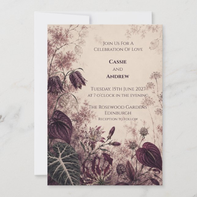 Invitación de boda personalizada (Anverso)