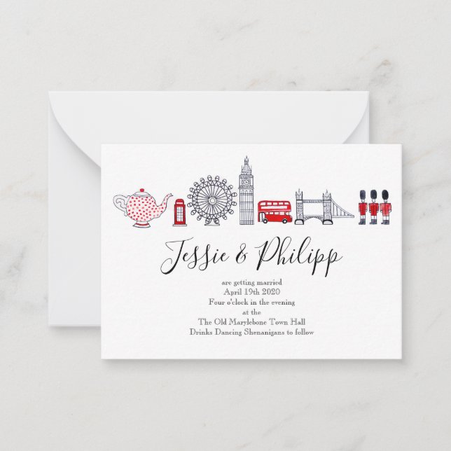 Invitación de boda personalizada (Anverso)