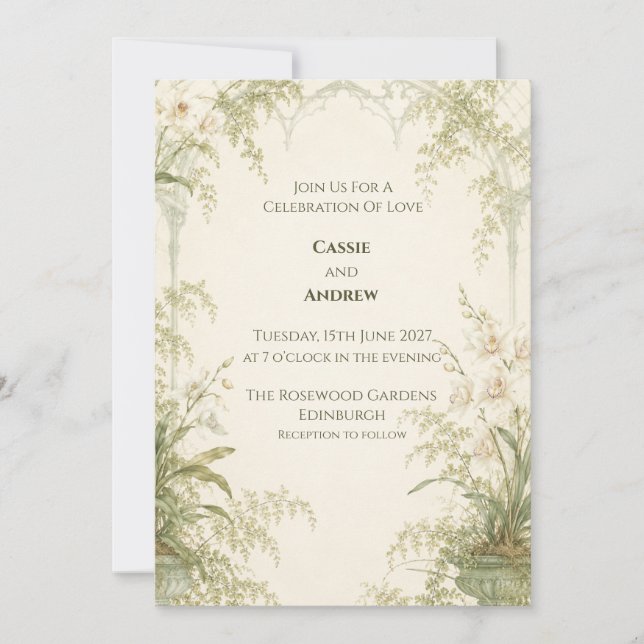 Invitación de boda personalizada (Anverso)