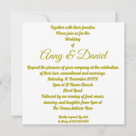 Invitación de boda personalizada