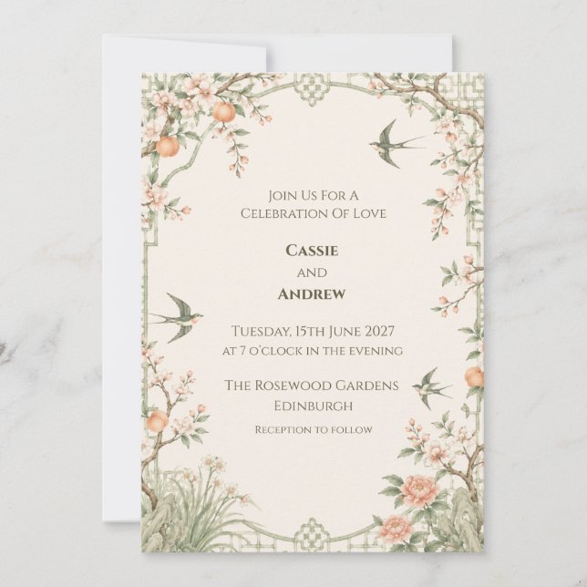 Invitación de boda personalizada (Anverso)