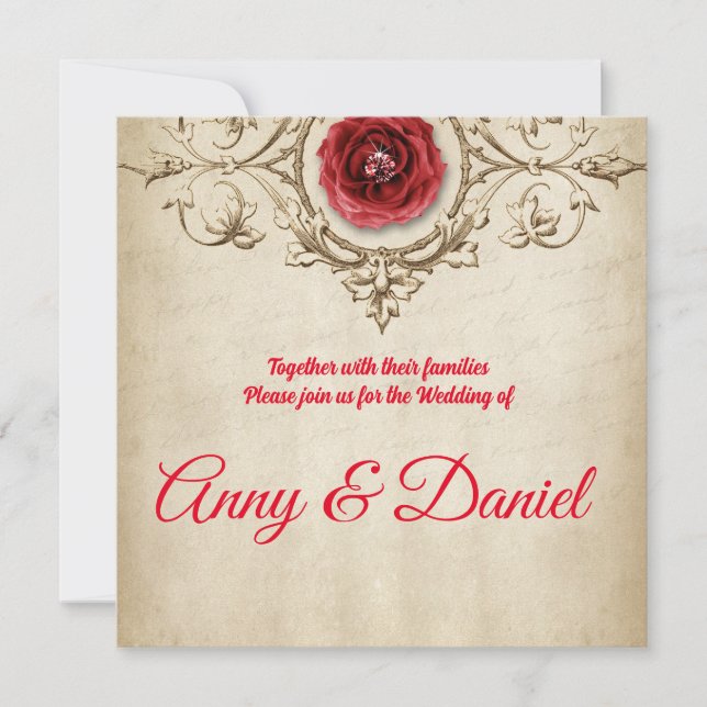 Invitación de boda personalizada (Anverso)