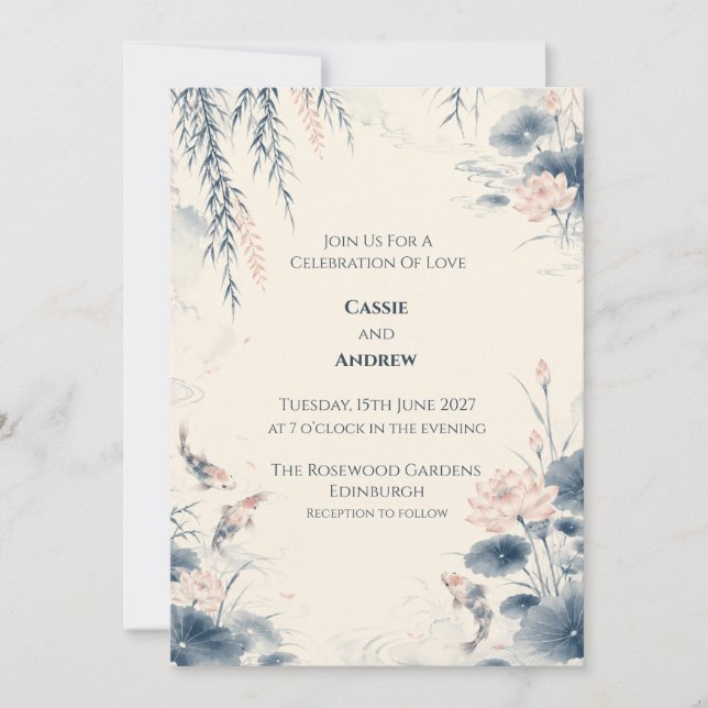 Invitación de boda personalizada (Anverso)