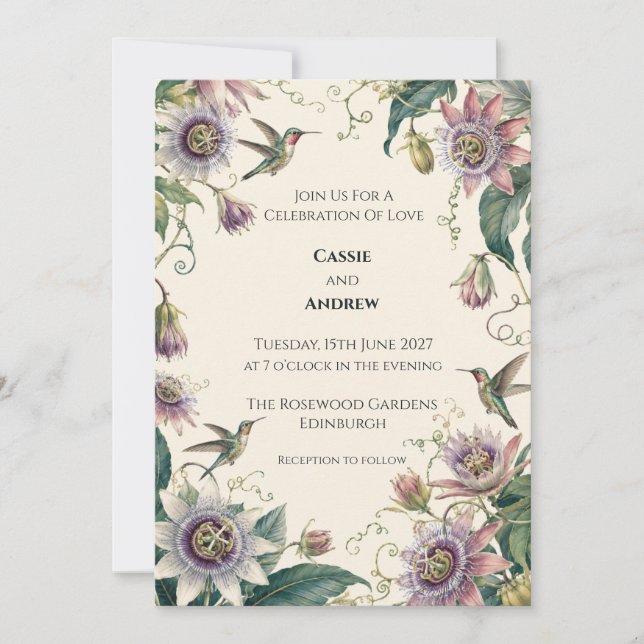 Invitación de boda personalizada (Anverso)